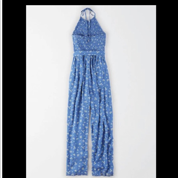 AE Smocked Halter Jumpsuit - Picture 3 of 4